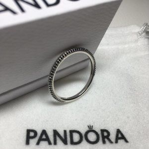 PANDORA ME Black Pave Ring